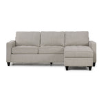 Flipp-it Sofa with Reversible Chaise/Ottoman - Platinum