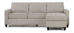 Flipp-it Sofa with Reversible Chaise/Ottoman - Platinum