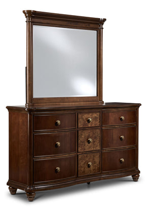 Florence Bureau 6 tiroirs - brun