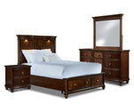 Florence 6 - Piece King Storage Bedroom Set - Brown