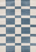 Ocean Blocks 7'10" x 10'6" Banded Rectangle Area Rug - Blue, White