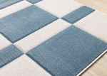 Ocean Blocks 7'10" x 10'6" Banded Rectangle Area Rug - Blue, White
