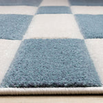 Ocean Blocks 7'10" x 10'6" Banded Rectangle Area Rug - Blue, White