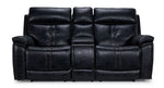 Franco Triple Power Reclining Loveseat with Console - Eclipse