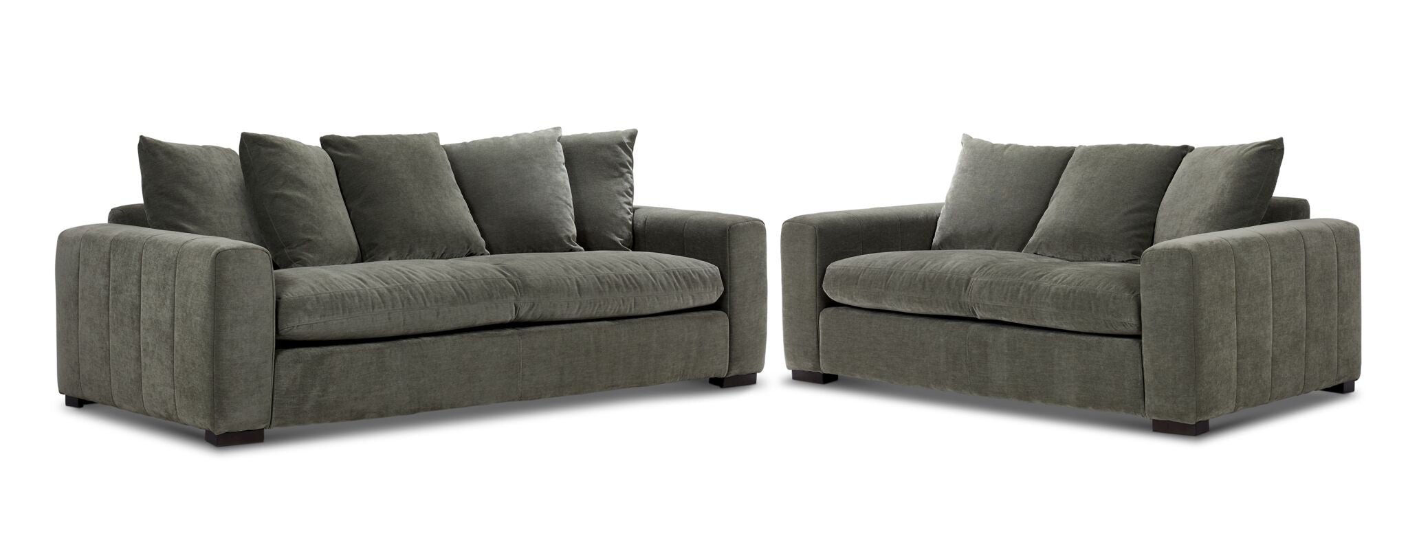 Frazer Sofa and Loveseat Set - Forest Green