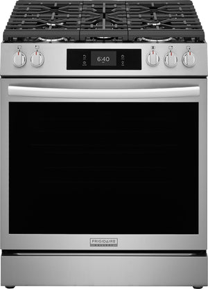 Frigidaire Gallery Cuisinière au gaz 6,2 pi³ autonome avec pierre à pizza acier inoxydable GCFG3070BF