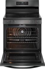 Frigidaire Black Stainless Steel Electric Freestanding Range with Air Fry (5.3 Cu. Ft.) - FCRE308CAD