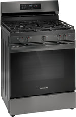 Frigidaire Black Stainless Steel Gas Freestanding Range with Air Fry (5.1 Cu. Ft.) - FCRG3083AD