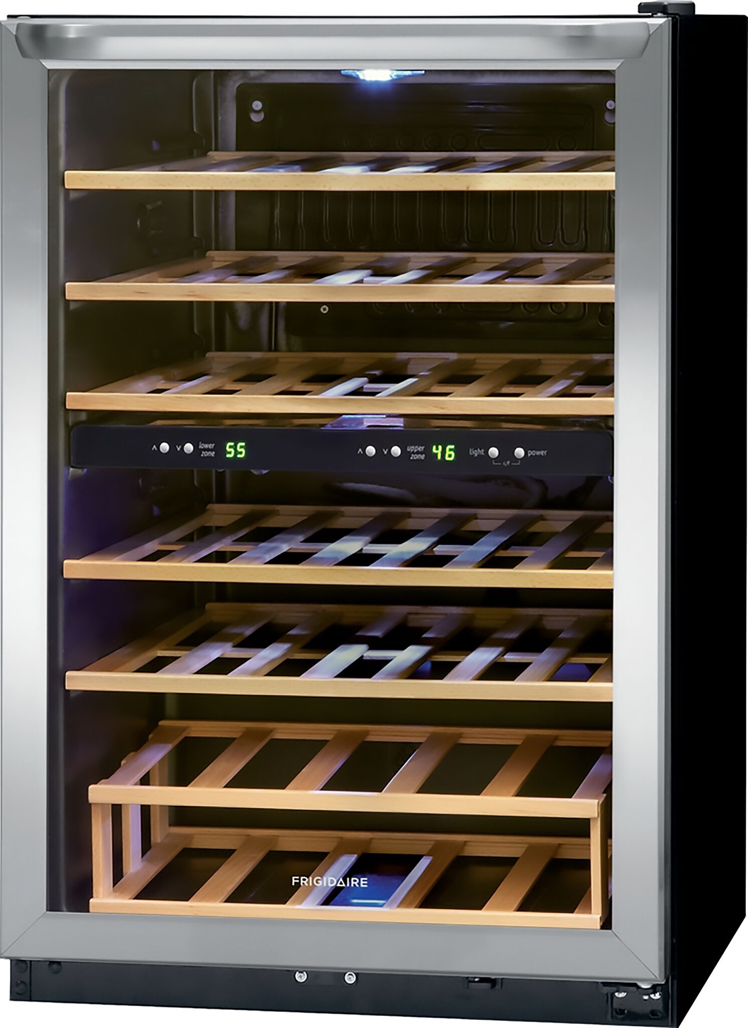 Frigidaire Stainless Steel 45-Bottle Dual Zone Wine Cooler (4.4 Cu. Ft.) - FRWW4543AS