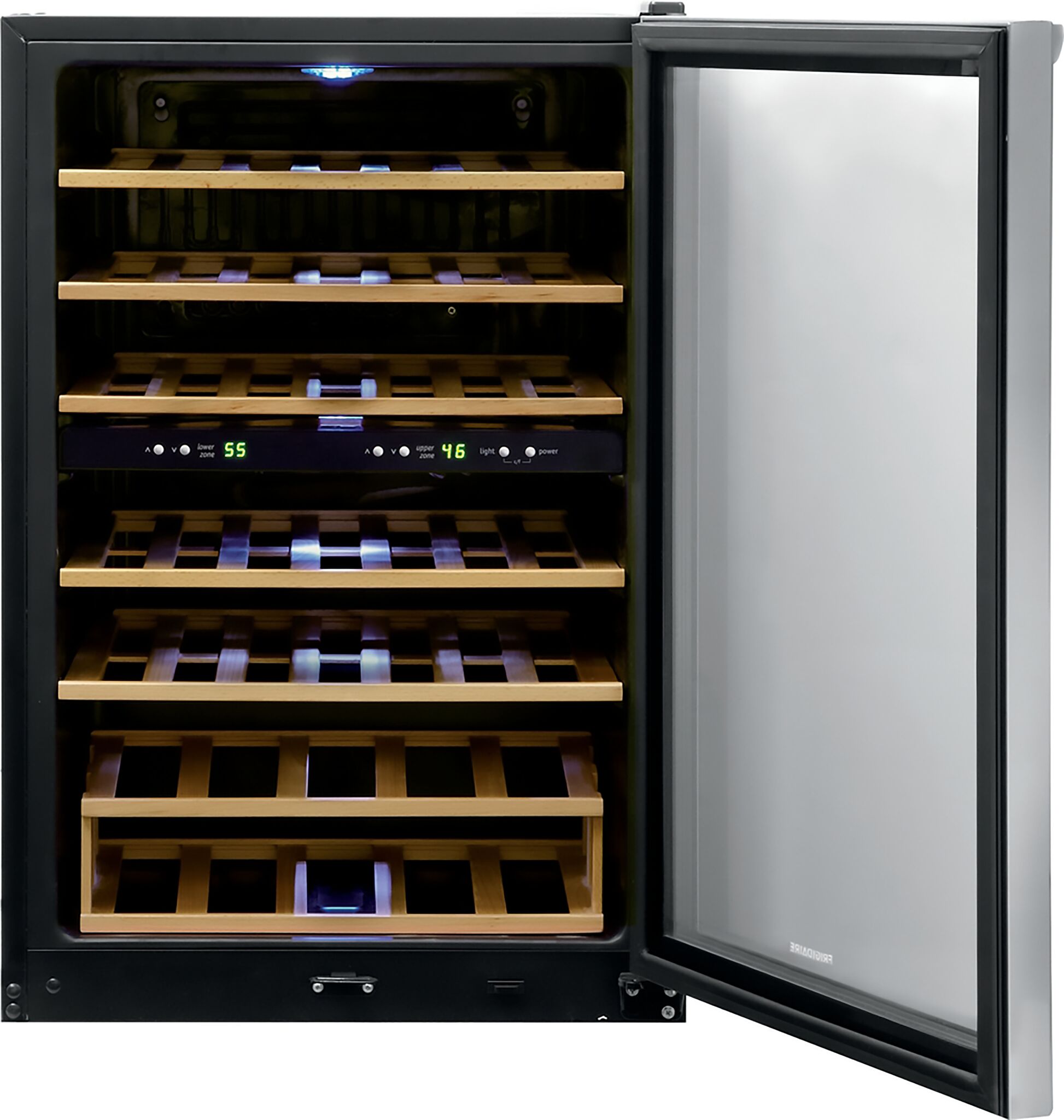 Frigidaire Stainless Steel 45-Bottle Dual Zone Wine Cooler (4.4 Cu. Ft.) - FRWW4543AS