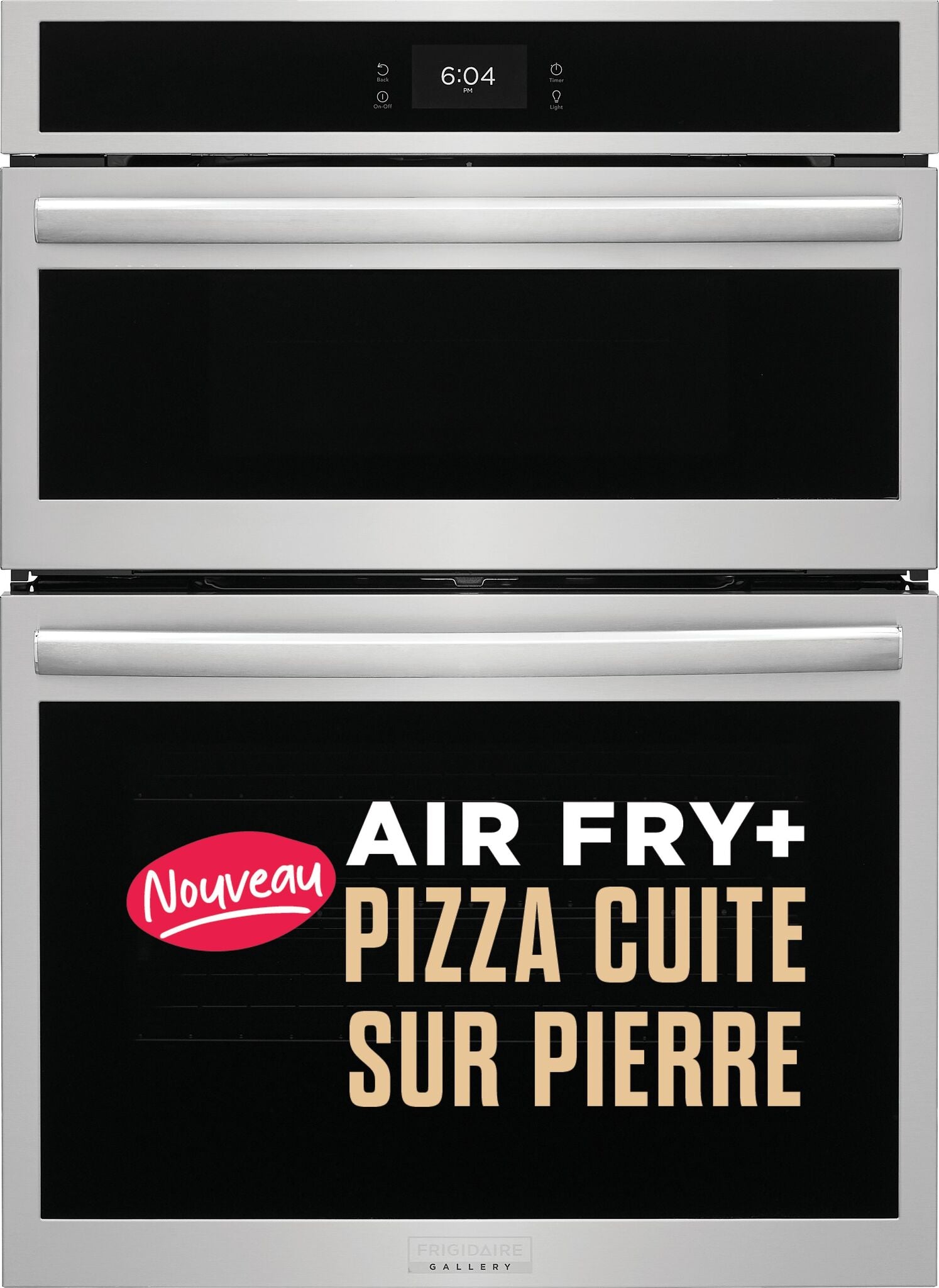 Frigidaire Gallery Combiné Four encastré et four micro-ondes (5,3 pi³/1,7 pi³) avec mode pizza cuite sur pierre 30 po acier inoxydable GCWM3070AF--