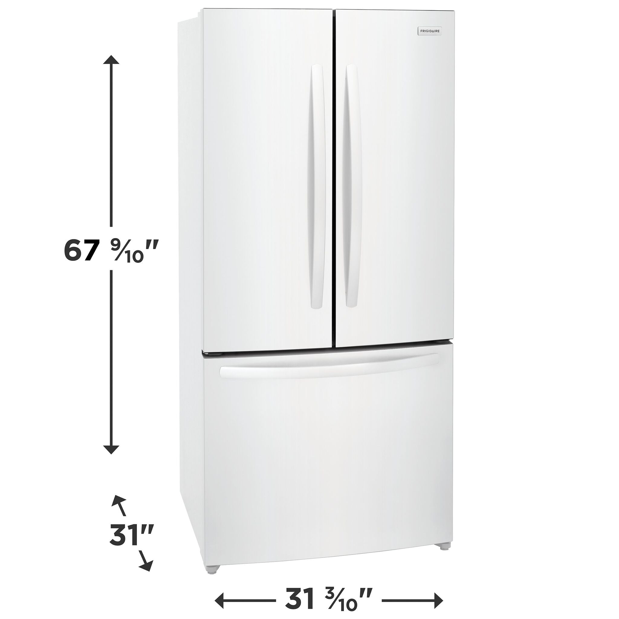 Frigidaire 31.3" (17.6 Cu. Ft.) White Counter-Depth French Door Refrigerator - FRFG1723AW