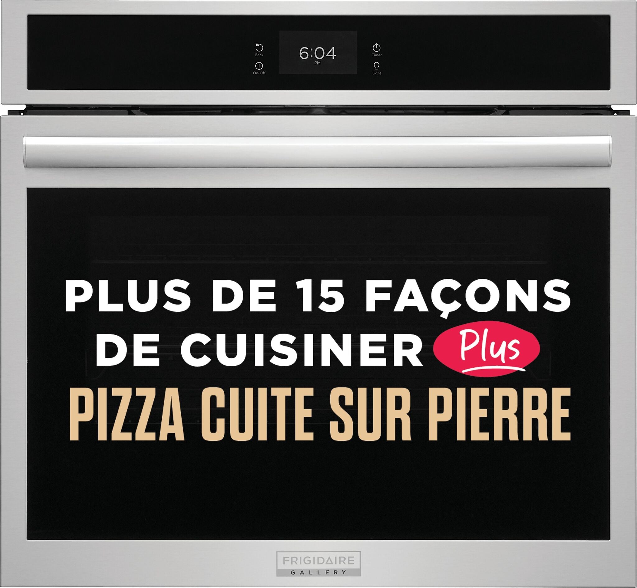 Frigidaire Gallery Four encastré simple 5,3 pi³ avec mode pizza cuite sur pierre 30 po acier inoxydable GCWS3070AF--