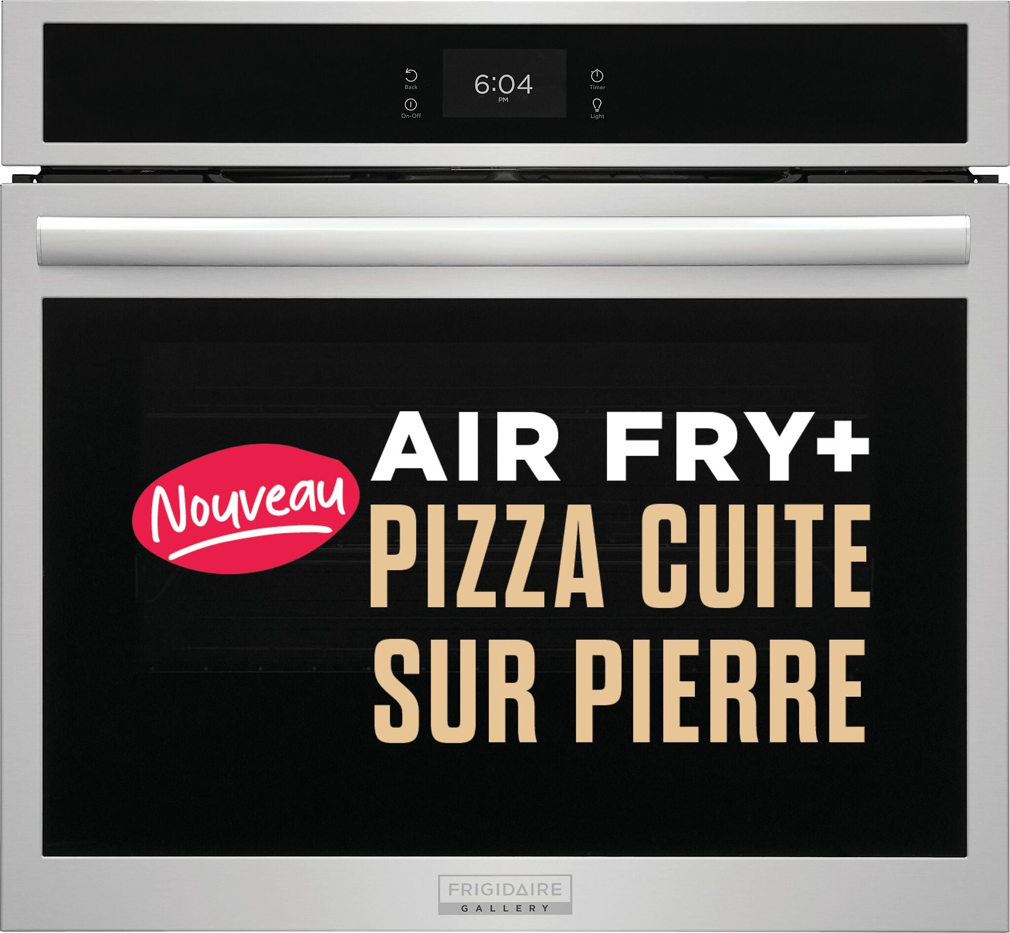 Frigidaire Gallery Four encastré simple 5,3 pi³ avec mode pizza cuite sur pierre 30 po acier inoxydable GCWS3070AF--