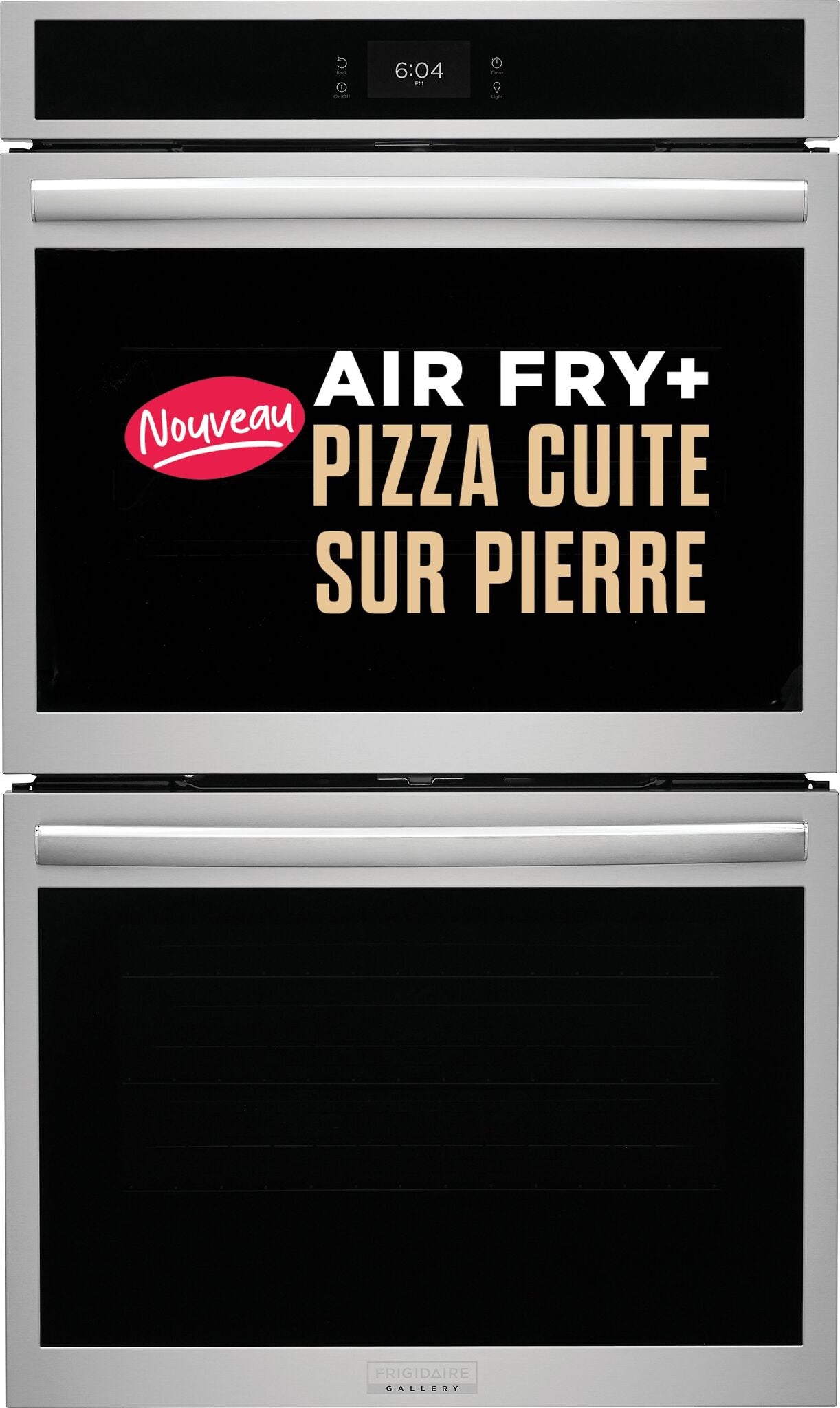 Frigidaire Gallery Four encastré double 10,6 pi³ avec mode pizza cuite sur pierre 30 po acier inoxydable GCWD3070AF--