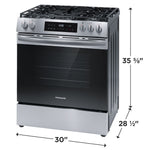 Frigidaire Stainless Steel 30" Front Control Gas Range with Air Fry - FCFG3082BS