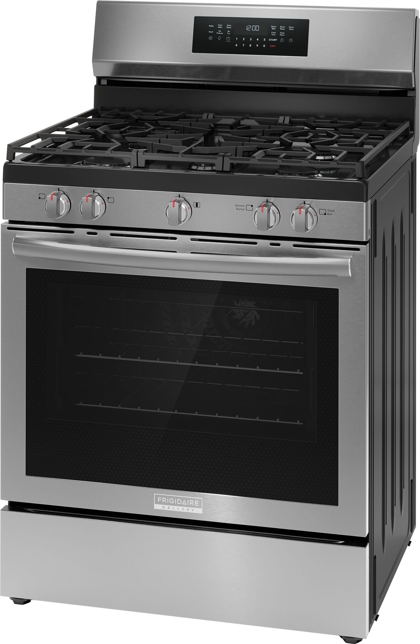 Frigidaire Gallery Smudge-Proof™ Stainless Steel 30" Rear Control Gas Range with Air Fry (5.1 Cu. Ft.) - GCRG3059BF