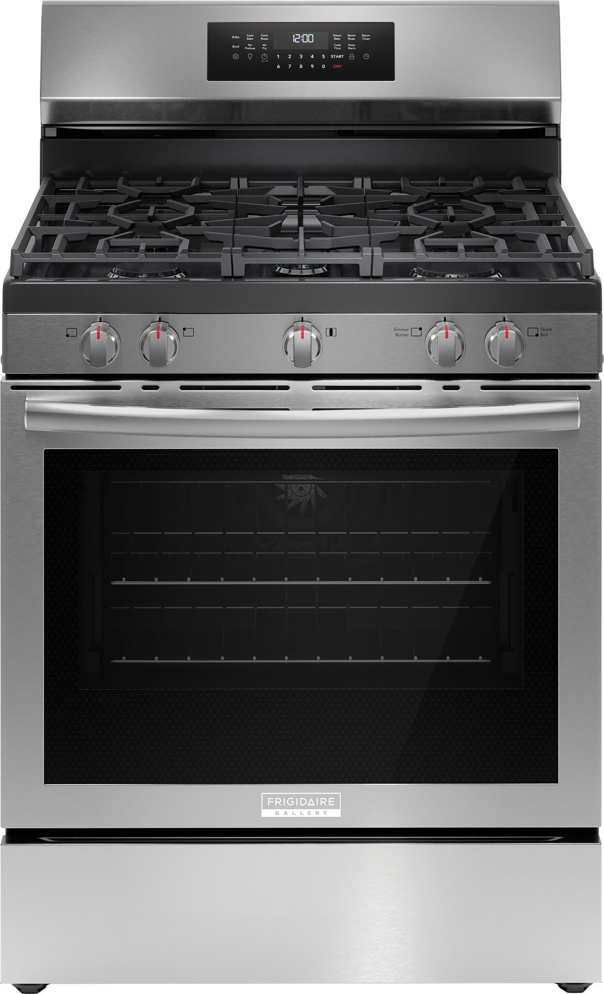Frigidaire Gallery Smudge-Proof™ Stainless Steel 30" Rear Control Gas Range with Air Fry (5.1 Cu. Ft.) - GCRG3059BF