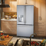 GE Profile 32.75" 17.5 Cu. Ft. Fingerprint Resistant Stainless Steel Counter-Depth French Door Refrigerator - PYE18HYRCFS