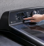 GE Profile Sapphire Blue Top Load IEC Washer (6.2 cu.ft.) & Smart Electric Dryer with Fabric Refresh (7.3 Cu. Ft) - PTW800BPWRS/PTD90EBMTRS