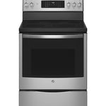 GE Profile Fingerprint Resistant Stainless Steel Freestanding Electric Range with True Convection & No-Preheat Air Fry (6.2 cu.ft.)- PCB900YVFS