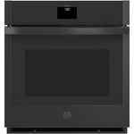 GE Black Stainless Steel 30" Built-in Convection Single Wall oven (5.0 Cu.Ft.) with No Preheat Air Fry - JTS5000DVBB