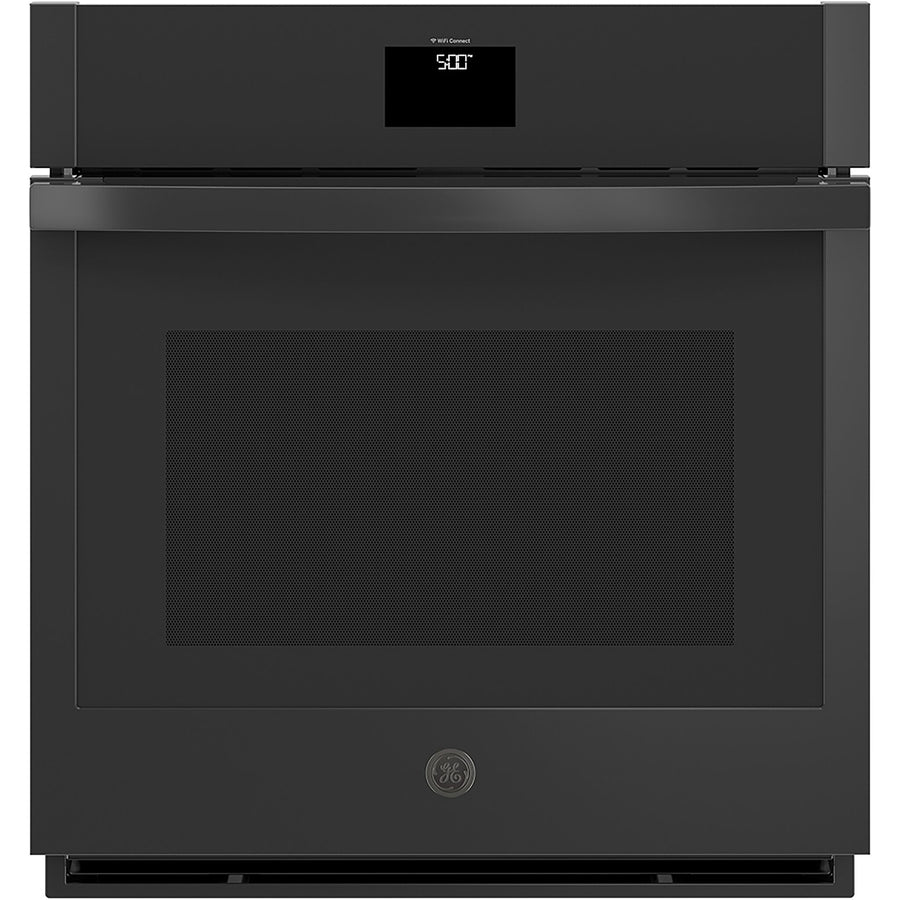 GE Black Stainless Steel 30" Built-in Convection Single Wall oven (5.0 Cu.Ft.) with No Preheat Air Fry - JTS5000DVBB