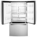 GE Fingerprint Resistant Stainless Steel Counter-Depth French Door Refrigerator with Energy Star (20.6 Cu.Ft.) - GYE21JYMFS