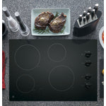 GE Black 30" Knob Control Electric Cooktop- JP3030DWBB