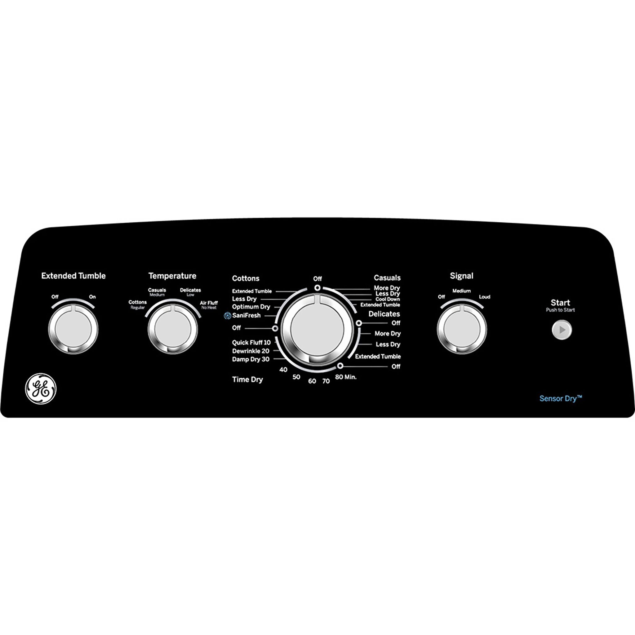 GE White Top Load Washer (4.9 Cu. Ft.) & Gas Dryer with SaniFresh Cycle (7.2 cu.ft.) - GTW491BMRWS/GTD49GBMRWS