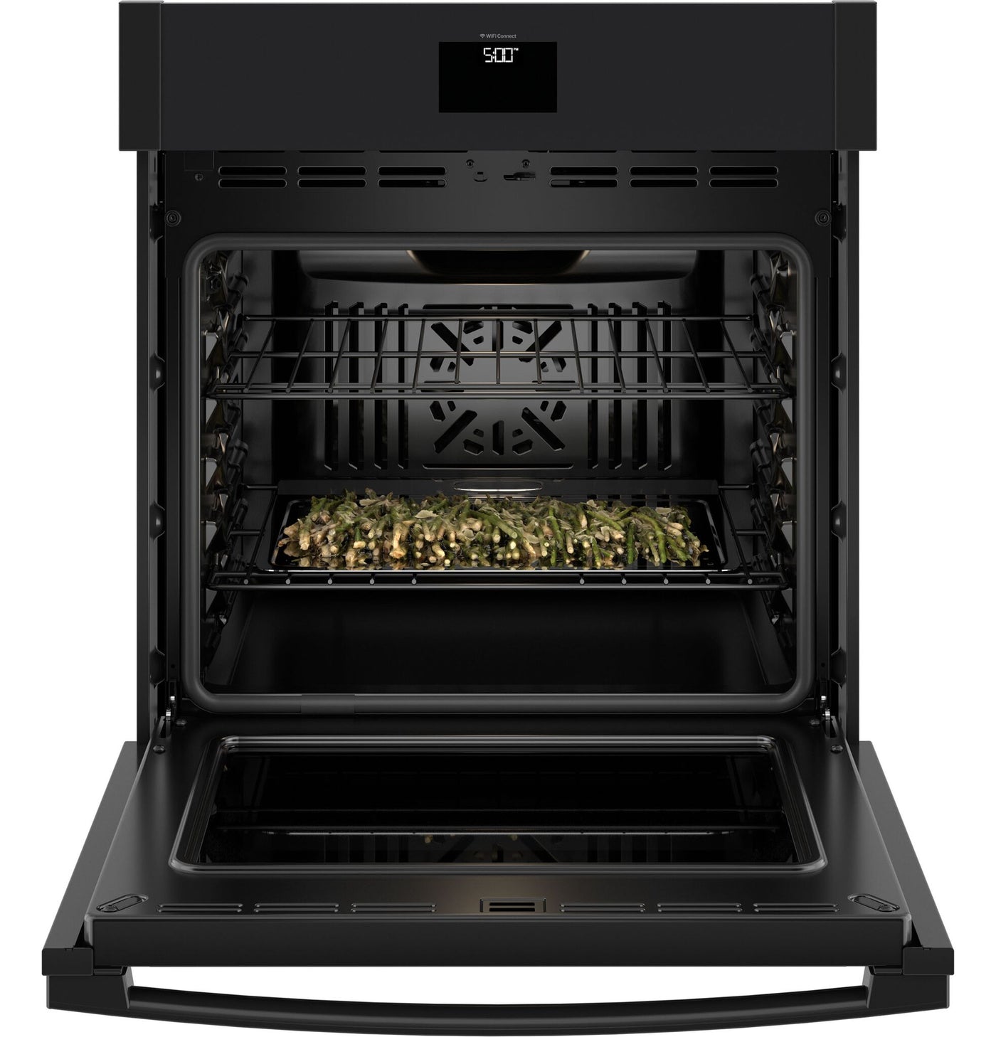 GE Black 27" Convection Wall Oven with No Preheat Air Fry (4.3 Cu.Ft.) - JKS5000DVBB