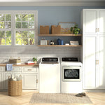 GE White Top Load Washer (5.3 Cu. Ft.) & Electric Dryer with SaniFresh (7.4 cu.ft.) - GTW681BMRWS/GTD68EBMRWS