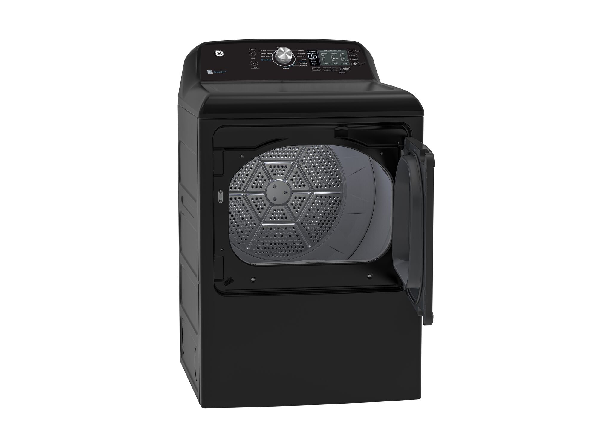 GE Diamond Grey Top Load Washer ( 5.3 Cu. Ft.) & Electric Dryer with SaniFresh Cycle (7.4 cu.ft.) - GTW681BMRDG/GTD68EBMRDG