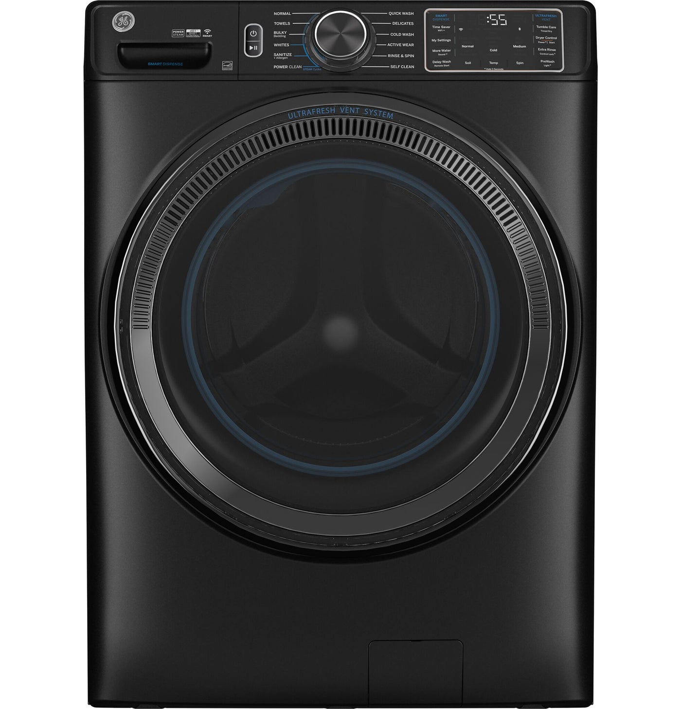 GE Carbone Graphite Smart Steam Front Load Washer with SmartDispense (5.8 cu.ft) - GFW655SPVDS