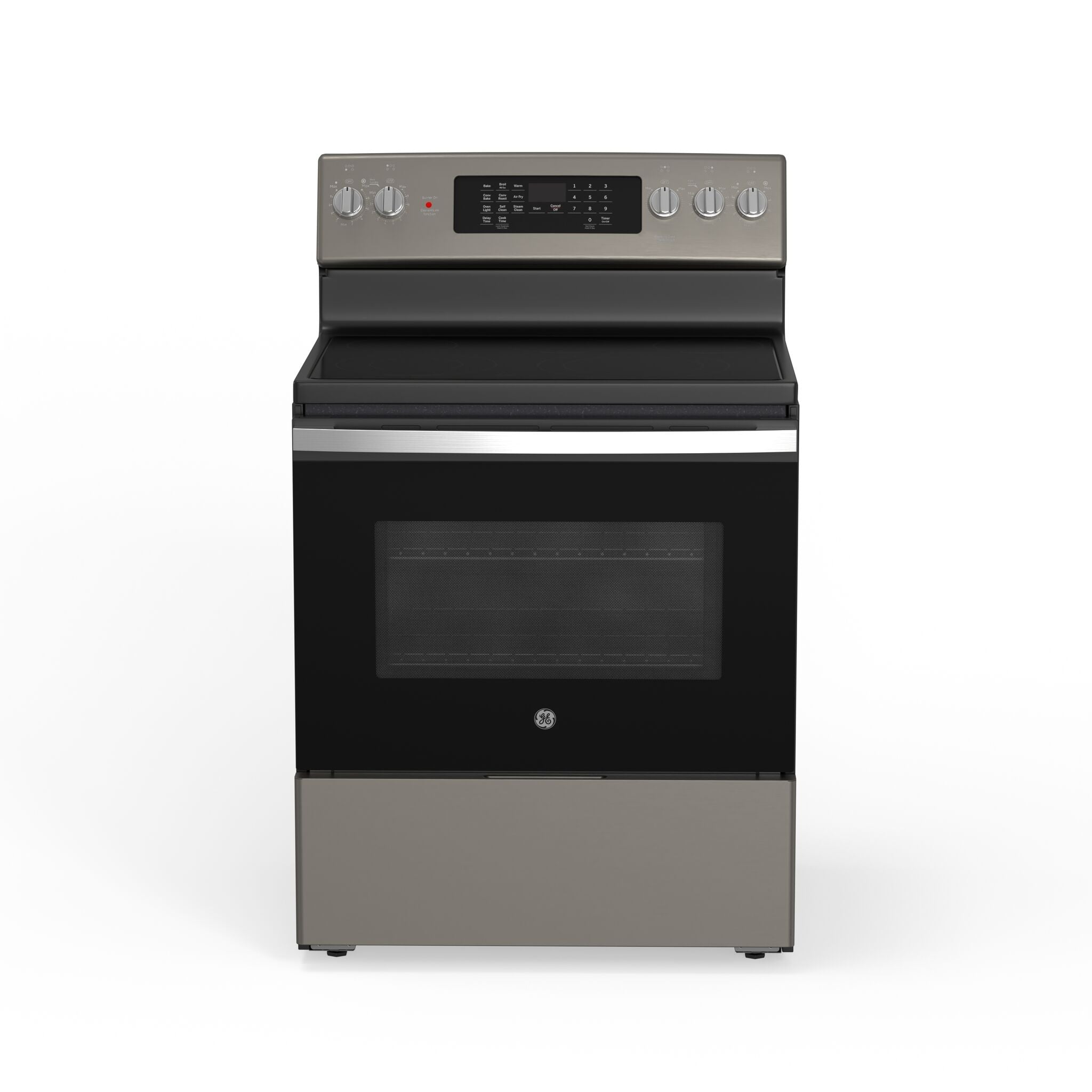 GE Slate Freestanding Electric Convection Range with No-Preheat Air Fry (5.0 Cu. Ft.) - JCB840ETES