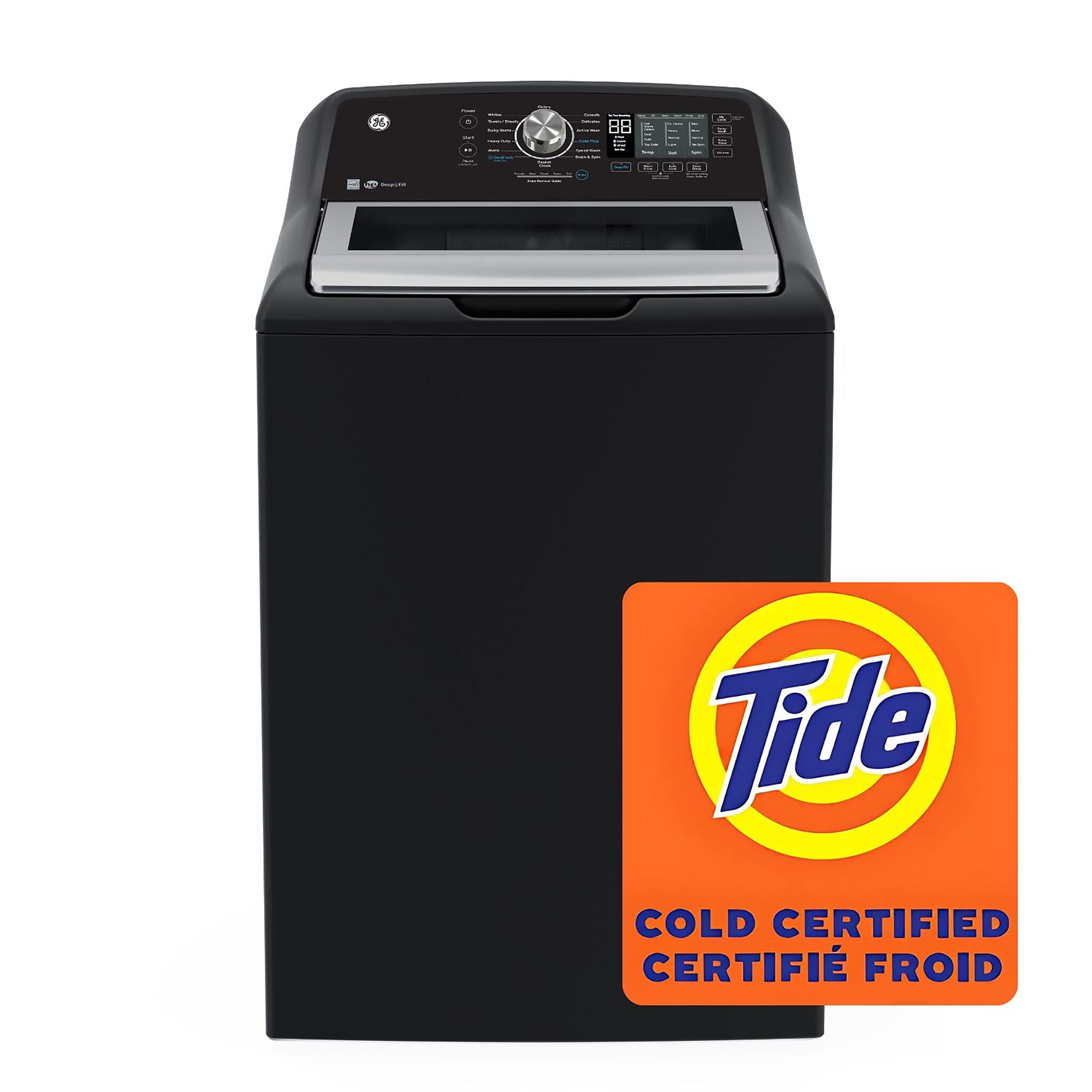 GE Diamond Grey Top Load Washer ( 5.3 Cu. Ft.) & Electric Dryer with SaniFresh Cycle (7.4 cu.ft.) - GTW681BMRDG/GTD68EBMRDG