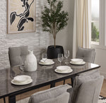 In Full Bloom - Gemini 7-Piece Extendable Dining Set - Grey