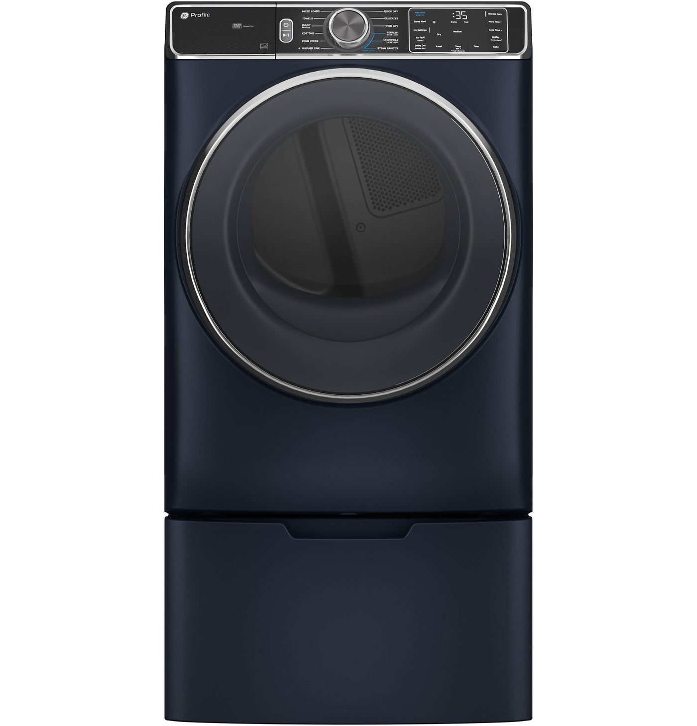 GE Profile™ Blue Sapphire Smart Steam Front Load Electric Dryer with Sanitize Cycle ( 7.8 cu. ft.) - PFD87ESPVRS