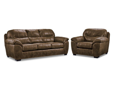 Grant Ens. Sofa et fauteuil – brun