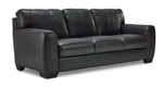 Halden Leather Sofa - Carbon Grey