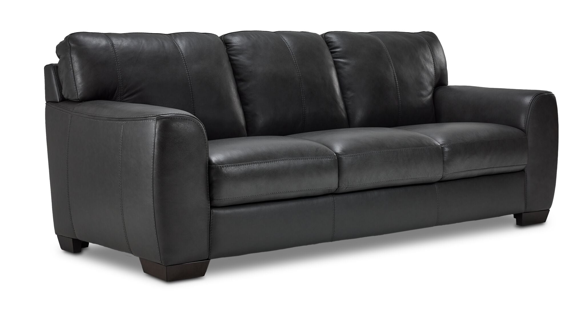 Halden Leather Sofa - Carbon Grey