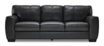 Halden Leather Sofa - Carbon Grey