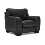Halden Leather Chair - Carbon Grey