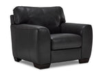 Halden Leather Chair - Carbon Grey