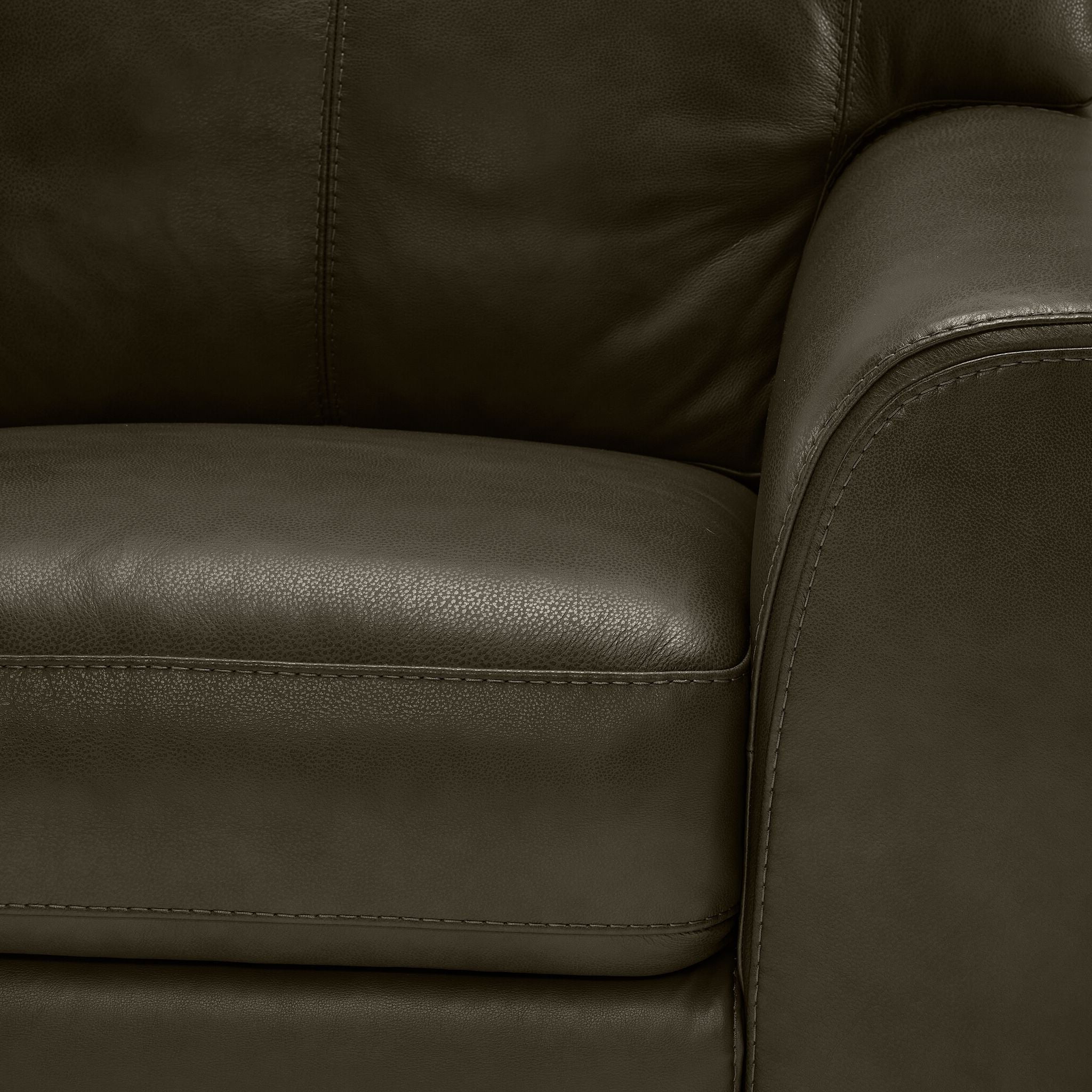 Halden Leather 2-Piece Sectional with Right Facing Chaise - Forest Green