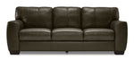Halden Leather Sofa - Forest Green