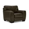 Halden Fauteuil en cuir – vert foret