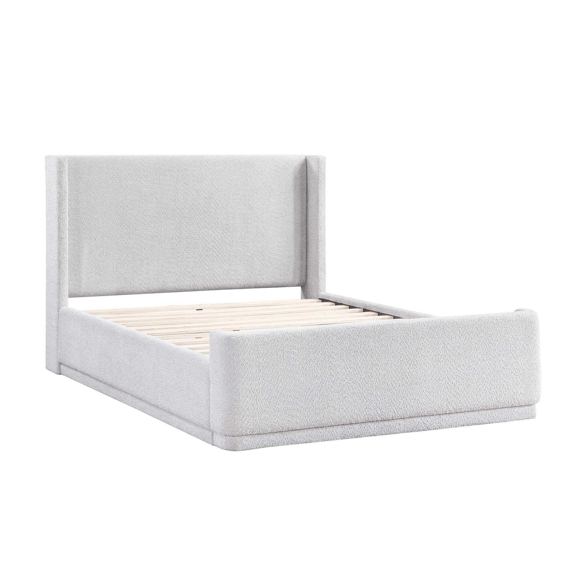 Hallie 3-Piece King Upholstered Bed - Light Grey