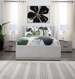 In Full Bloom - Hallie 3-Piece Queen Upholstered Bed - Light Grey