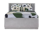 In Full Bloom - Hallie 3-Piece King Upholstered Bed - Light Grey